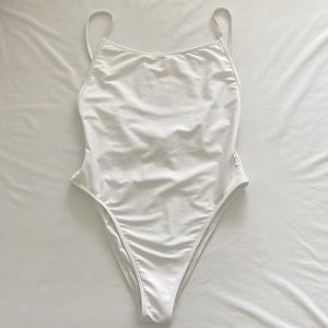 White one piece swimsuit